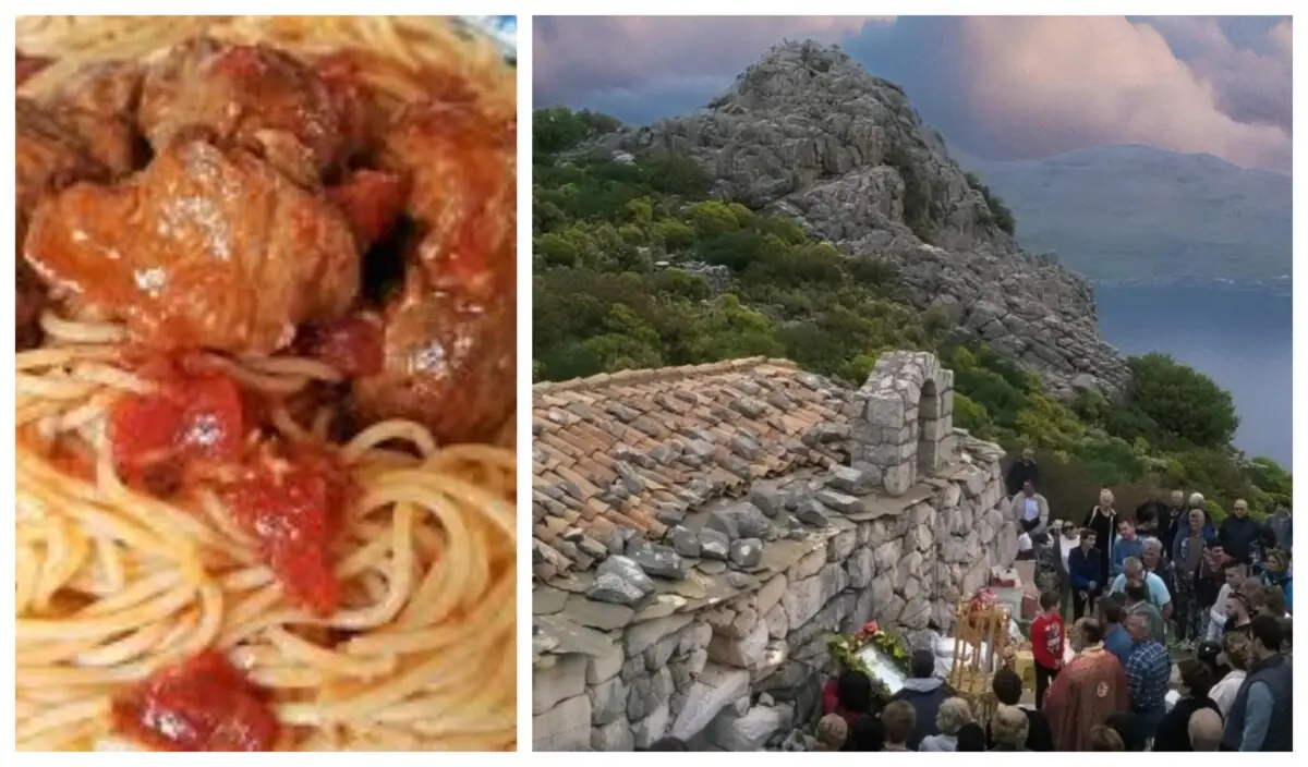 Κατσικάκι γιαχνί με μακαρόνια